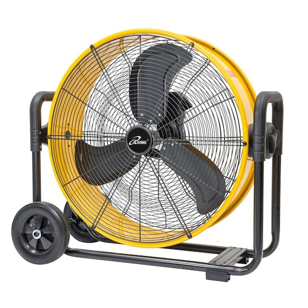Iliving Heavy Duty High Velocity Barrel Floor Drum Fan, 24 in Blade Dia, 120V, 7,341 cfm ILG8M24-60DC - main